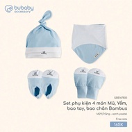 BU Z10 (FS) – Accessory Set of 4 Pieces, hats, bibs, gloves, leg warmers Bambus fine bamboo fiber – 
