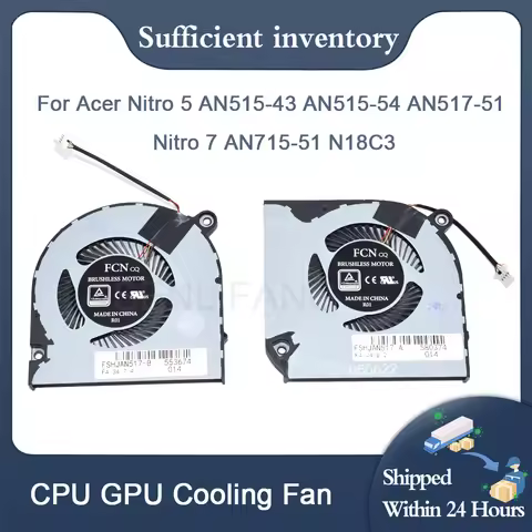 Notebook PC Fans Radiator Cooler GPU CPU Cooling Fan For Acer Nitro 5 AN515-43 AN515-54 AN517-51 Nit