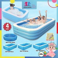 3 Rings Inflatable Rectangular Swimming Pool Kid/Toddler Outdoor Bathtub kids pool baby swimming poo