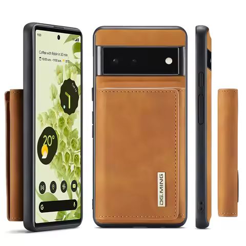DG.MING Detachable 2IN1Leather Wallet Case for Google Pixel 10 9 8 7 6 Pro XL/9A 8A 7A 6A Strong Mag