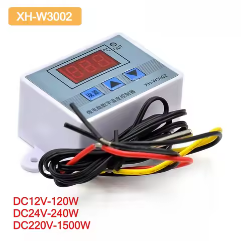 XH-W3002 DC 220V /24V/12V Digital Temperature Controller 10A W3002 LED Display Digital Thermostat wi