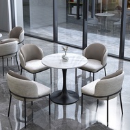 Dining Table Chair Restaurant Nordic One Table Four Chairs Leisure Small Round Table Light Luxury Co