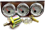 AW-C3 2''52MM Triple Gauge Kit Voltmeter Water Temp Gauge Oil Pressure Gauge with Sensor Car Meter Y