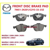 100% ORIGINAL MAZDA 3/5 (NO SKYACTIVE) FRONT DISCK BRAKE PAD 7,51-2K201 / C2Y3-33-23Z