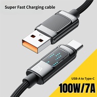 USB A - C 7A 100W Flowing LED Cable – Universal Compatibility for Fast Charging & Data Transfer