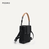 กระเป๋าสะพายข้างทรงกล่องขนาดเล็กสำหรับผู้ชาย กระเป๋าใส่โทรศัพท์มือถือ กระเป๋าสะพายข้างสีบล็อก กระเป๋