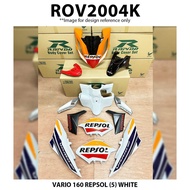 Body Cover Set Rapido Vario 160 Honda Repsol Edition (5) White / Orange Accessories Motor Vario160 Scooter V1 V2