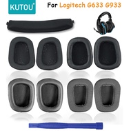 KUTENG Replacement Ear Pads Cushions Headband Kit for Logitech G633 G933 G635 G633S G933S Gaming Headset Earpads Foam Cover Parts