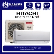 Hitachi 1HP Hi-Luxe Wall Mounted Split Type Full DC Inverter Aircon RAS/RAC-28JK