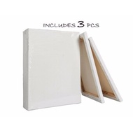 3 Pieces White Blank Square Canvas Board Wooden Frame For Art Artist Oil Acrylic Paints Panels,size--20x30cm