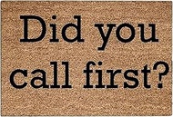 Outdoor Mat Extra Durable Out Door Mats for Home Entrance Did You Call First? Welcome Mat Indoor Sal