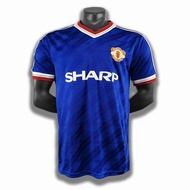 NEW original 86-88 Manchester United Away Classic Retro Jersey Short Sleeve Season Sports Top Footba