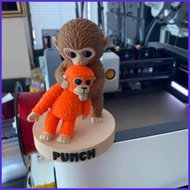 Cute Monkey Sculpture Collectible Desk Decoration 3D Printed Monkey Statue For Preschool Play Room B