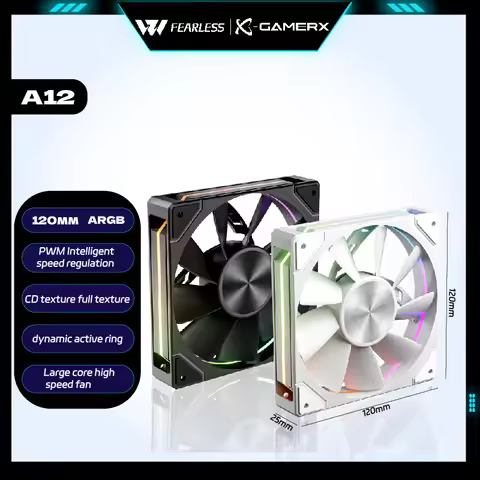 A12 X-Gamerx PC Fan ARGB dynamic and flexible ring PWM intelligent speed 120mm computer case fan 12V