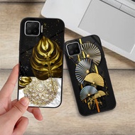 Oppo A73 / A93 tempered glass case with luxurious 3D gold-plated art.