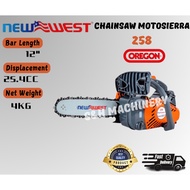 [New West] 12" Gasoline ONE HAND Chain Saw - Full Set with High Performance Engine Bar & Chain