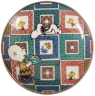 日本直送 日本製 九谷燒 SNOOPY格仔磚圖案 豉油碟 醬油碟 小碟