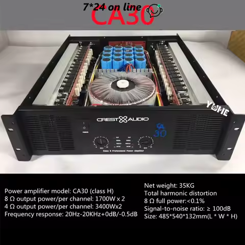 CA30 Professional Power Amplifier Pure Power Amp 2channels (3u) KTV/Stage/Home Entertainment KTV 8Oh