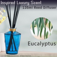 Aroma Sense Eucalyptus Aromatherapy Reed Diffuser (135ml), use for Aromatherapy - Spa - Home  - Office/ Essential Oil