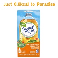 [Crystal Light] Peach Mango Green Tea Drink Mix – Sugar-Free, 2.32g, 10 Sticks (6.8kcal per stick)