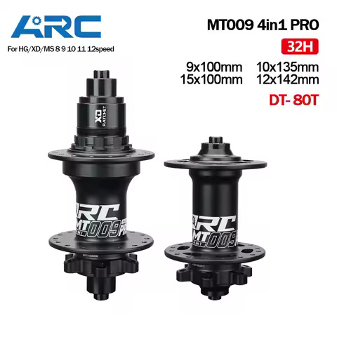 New ARC MT009 4 IN 1 Pro Front Rear Bicycle Hub Mountain MTB Bike Hub Sealed Bearing DT Ratchet 80T 