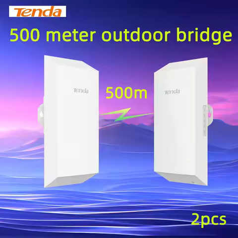 1 Pair Tenda O1 2.4GHz Outdoor CPE 300Mbps 0.5KM Wireless Range Point to Point Adapter with 8dBi Dir