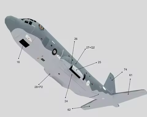 DIY 1:100 Scale AC-130U Spooky Gunship Attack Fighter Paper Model Kit Assemble 3D Puzzle Game Kids P