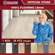 1.8mm 36pcs/54sqft Vinyl Flooring Sticker SELF ADHESIVE (Tak Perlu Gam) Exclusive Custom VALOOBUY Vi