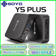 SoYo | SOYO Mini PC Y5 PLUS Intel i7 4600U 8GB RAM 128GB ROM Windows 11 Pro WiFi BT4.2 Desktop Compu