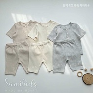 (201) Beautiful set of shorts for boys and girls to wear when going out at home 3-15kg SB201CG Sachi