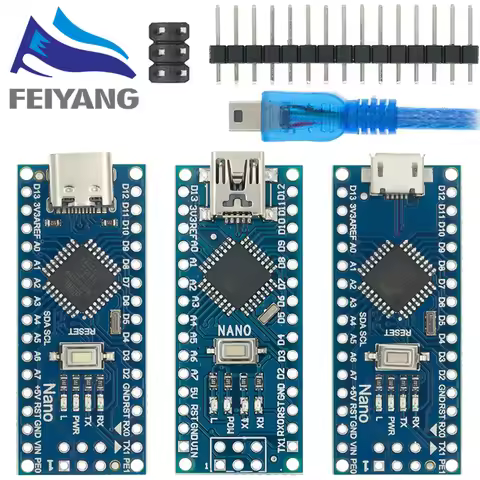 10PCS MINI/MICRO USB Nano 3.0 ATMEGA328P/168P With NRF24L01 For Ardunio Controller Compatible CH340 