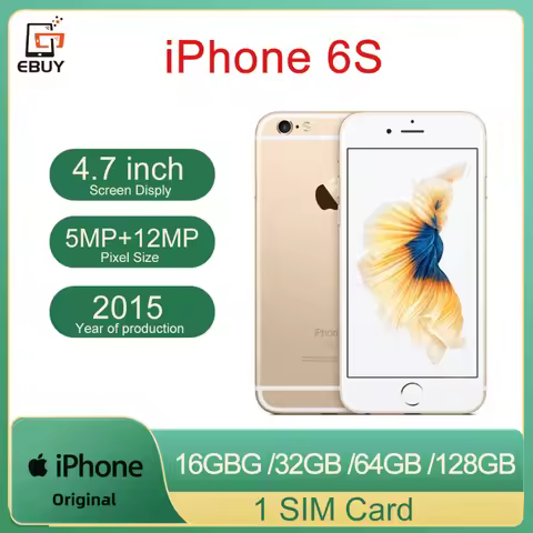Original iPhone 6S Mobile Cell Phone 16/32/64/128GB ROM Touch ID 12MP Camera 4.7" 4G Dual Core IOS U