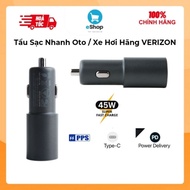 Verizon Oto Car Fast Charger Usb C Port PD 45w PD 3.0, PPS
