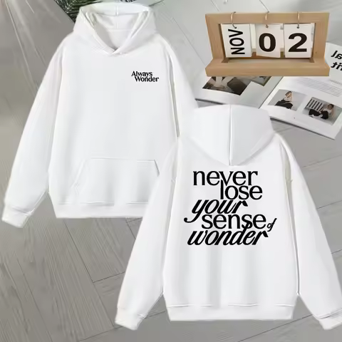 New Thai Drama The Secret of Us Autumn Winter Hoodie Always Wonder Letter Print Pullover Trendy Long