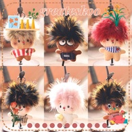 GREATESKOO Plu Keychain, 15cm  Head Stuffed Toys Bag Pendant,  Novelty Ugly Style Creative Shape Ani