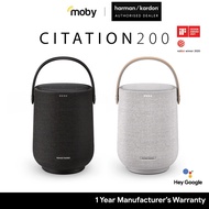 Harman Kardon Citation 200 Portable Smart Speaker for HD Sound - Black
