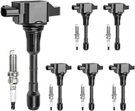 Set of 6 Ignition Coil Packs & Spark Plugs FIT Nissan Maxima, Altima, Murano, Pathfinder, Infiniti G