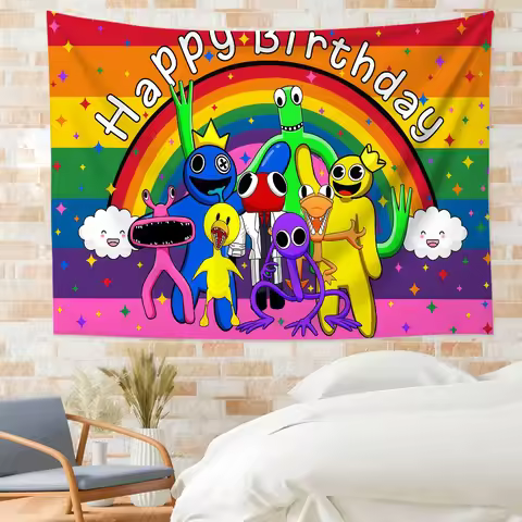 Cartoon R-Rainbow F-Friends flag Custom Camping Garden Decor Party Backdrops Wall Art Family Gifts