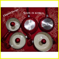 ◸ ✑ ∏ ILO CHERRY POT COOKWARE SET ORIGINAL 100% MADE IN KOREA NON STICK (FOR SURE BUYERS ONLY)