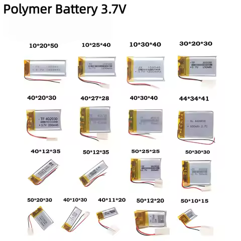 3.7V Li-ion Lithium Polymer Rechargeable Battery For 102050 403040 502525 401120 102540 40272 103040