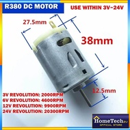 1.5V-24V Model R380 DC Motor 6V 11500rpm 1.08A DIY Model Making Parts Toys Handmade Accessories Airc