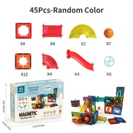 Light Magnetic Tiles Building Blocks for Kids 3D Clear Educational STEM Building Toys Magnetic Marbl