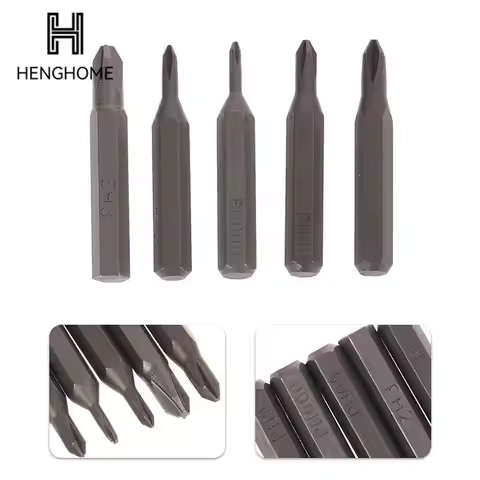 5Pcs H4×28mm Cross Screwdriver Bits PH0000 PH000 PH00 PH0 PH1 PH2 4mm Hex Shank Professional Screwdr