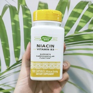 ไนอะซิน วิตามินบี Niacin Vitamin B3 100mg 100 Capsules (Natures Way®)