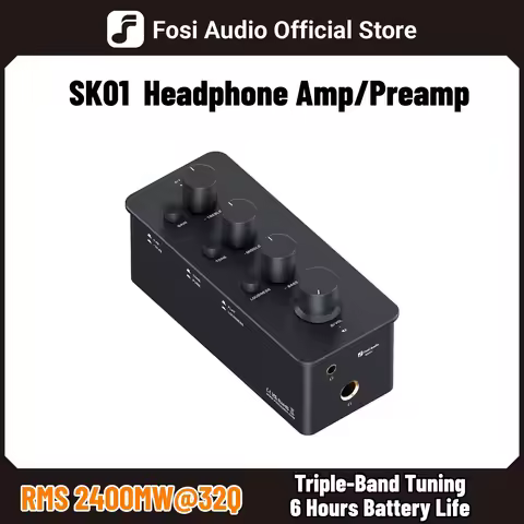 Fosi Audio SK01 Headphone Amplifier & Preamplifier 2 in 1 for Headphone Earphone, Power Amplifier, A
