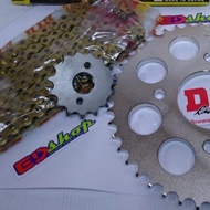 GEAR SET 428 SSS RANTAI DID VERZA MEGAPRO CBVERZA 150 NEW GOLD GIR - HARANA SHOP
