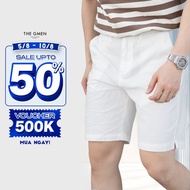 S26 LINEN SHORT shorts, thick linen fabric, Smart form - THE GMEN ELEGANT EST 2017