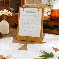 2024 English Desk Calendar Retro Style Home Office Desk Ornaments Simple Creative Calendar