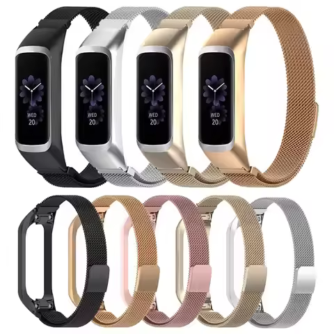 Magnetic Loop Strap For Samsung Galaxy Fit2 R220 Replacement Wristband Stainless Steel Bracelet For 