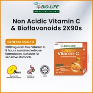 BiO-LiFE Non-Acidic Vitamin C & Bioflavonoids 2 x 90 tablets (EXPIRY DATE JANUARY 2028)